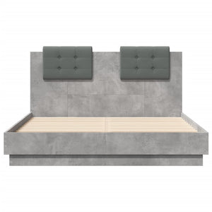 Giroletto Testiera Grigio Cemento 120x190 cm Legno Multistrato 3209964