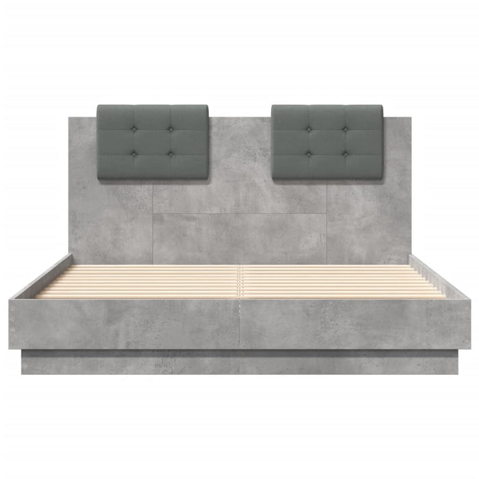 Giroletto Testiera Grigio Cemento 120x190 cm Legno Multistrato 3209964