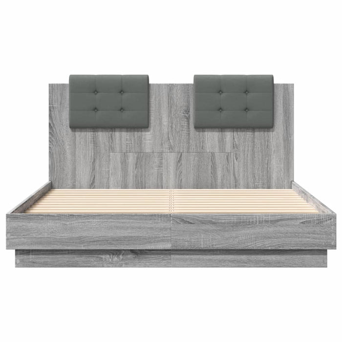 Giroletto Testiera Grigio Sonoma 120x190 cm Legno Multistrato 3209966