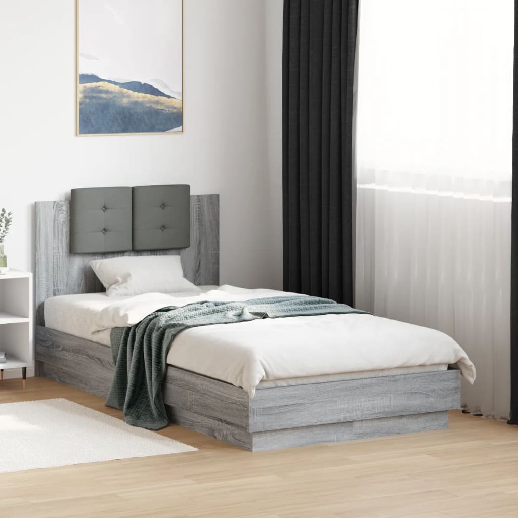 Giroletto senza Materasso-Struttura Letto Rovere Sonoma 90x190 cm 572512