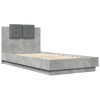Giroletto Testiera Grigio Cemento 75x190 cm Legno Multistrato 3209978