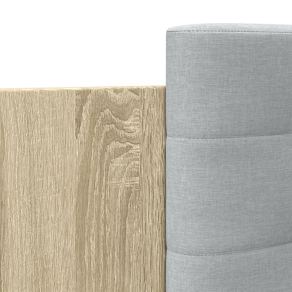 Giroletto con Testiera e LED Rovere Sonoma 90x200 cm 3210033