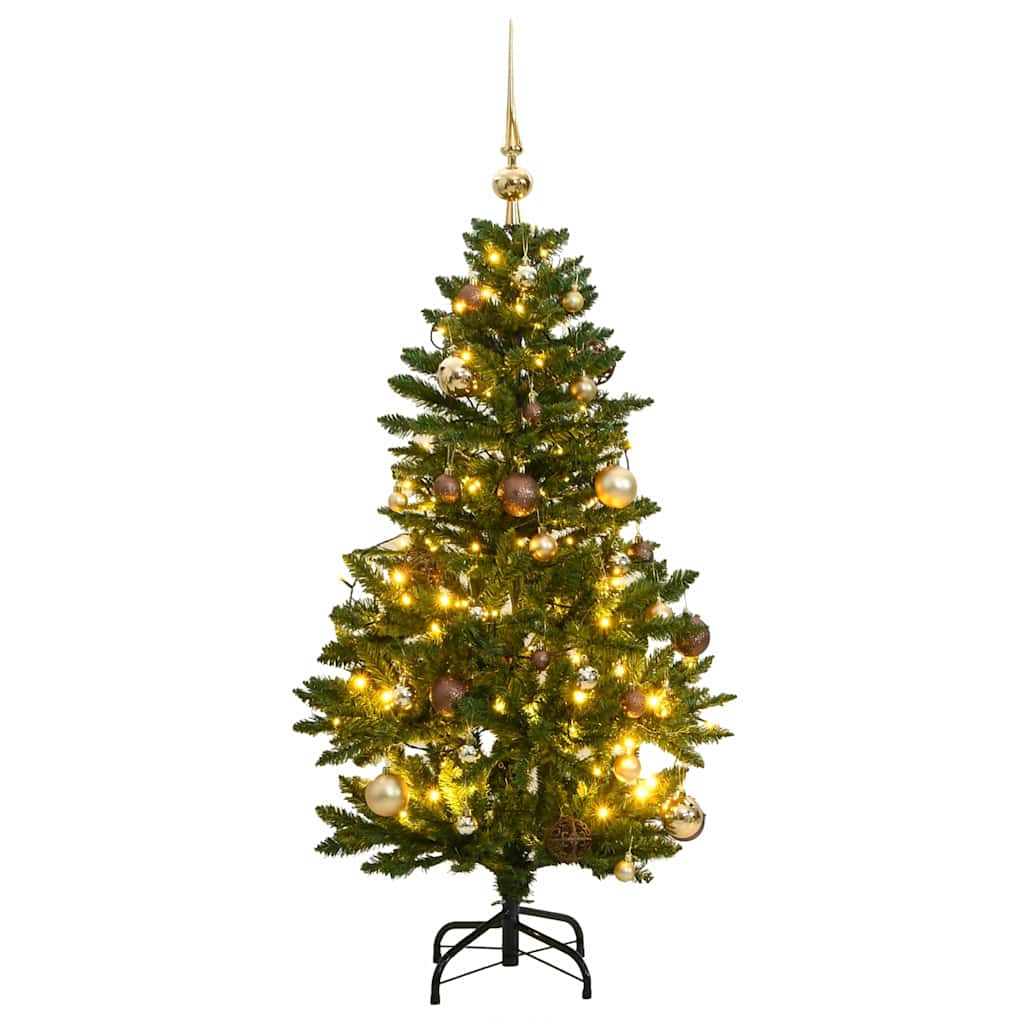 Albero Natale Incernierato con 150 LED e Palline 120 cmcod mxl 83999