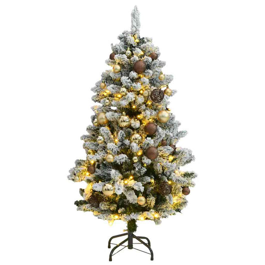 Albero Natale Incernierato con 150 LED e Palline 150 cmcod mxl 107881