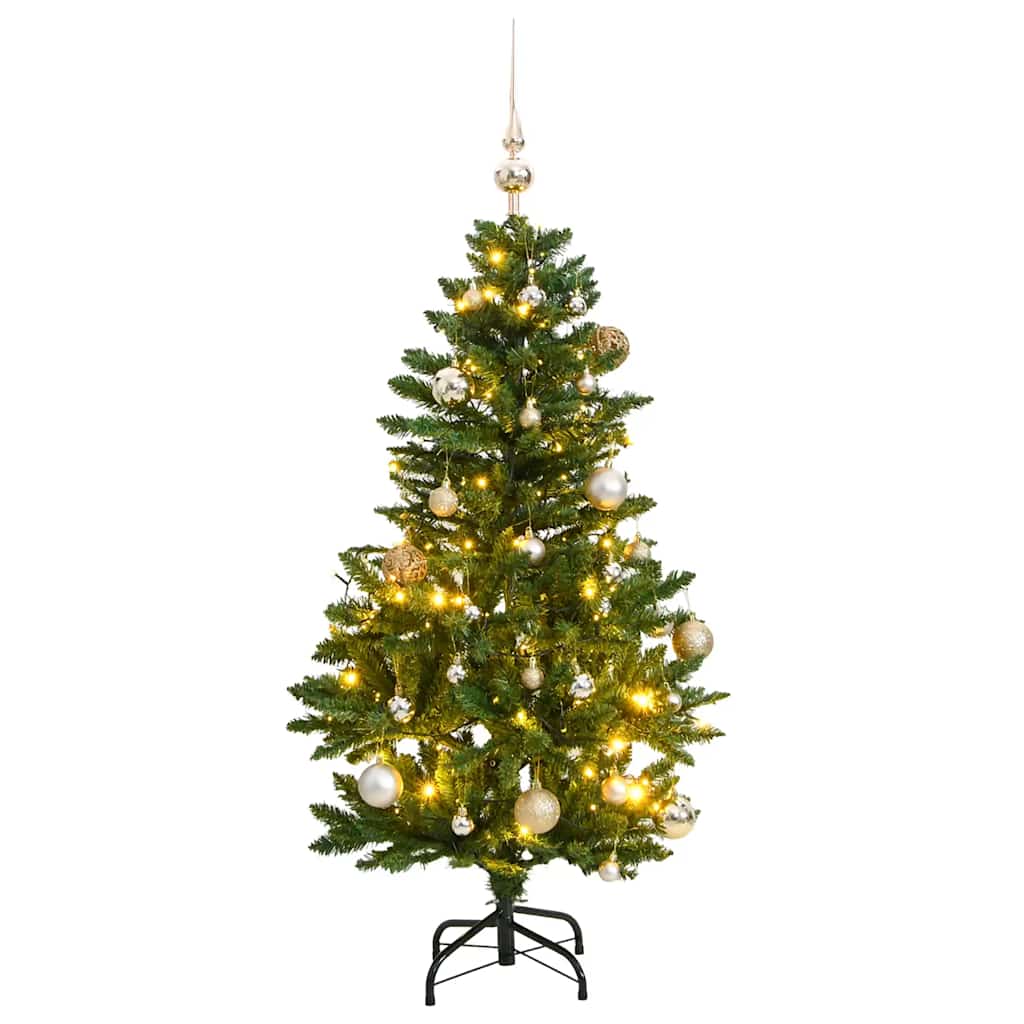 Albero Natale Incernierato con 150 LED e Palline 120 cmcod mxl 84000