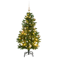 Albero Natale Incernierato con 150 LED e Palline 120 cmcod mxl 84000