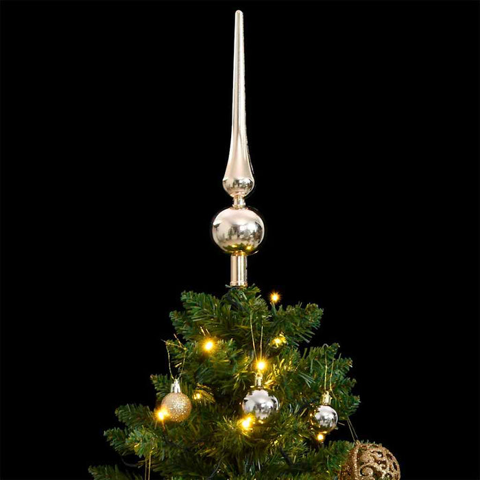 Albero Natale Incernierato con 150 LED e Palline 120 cm 3210093