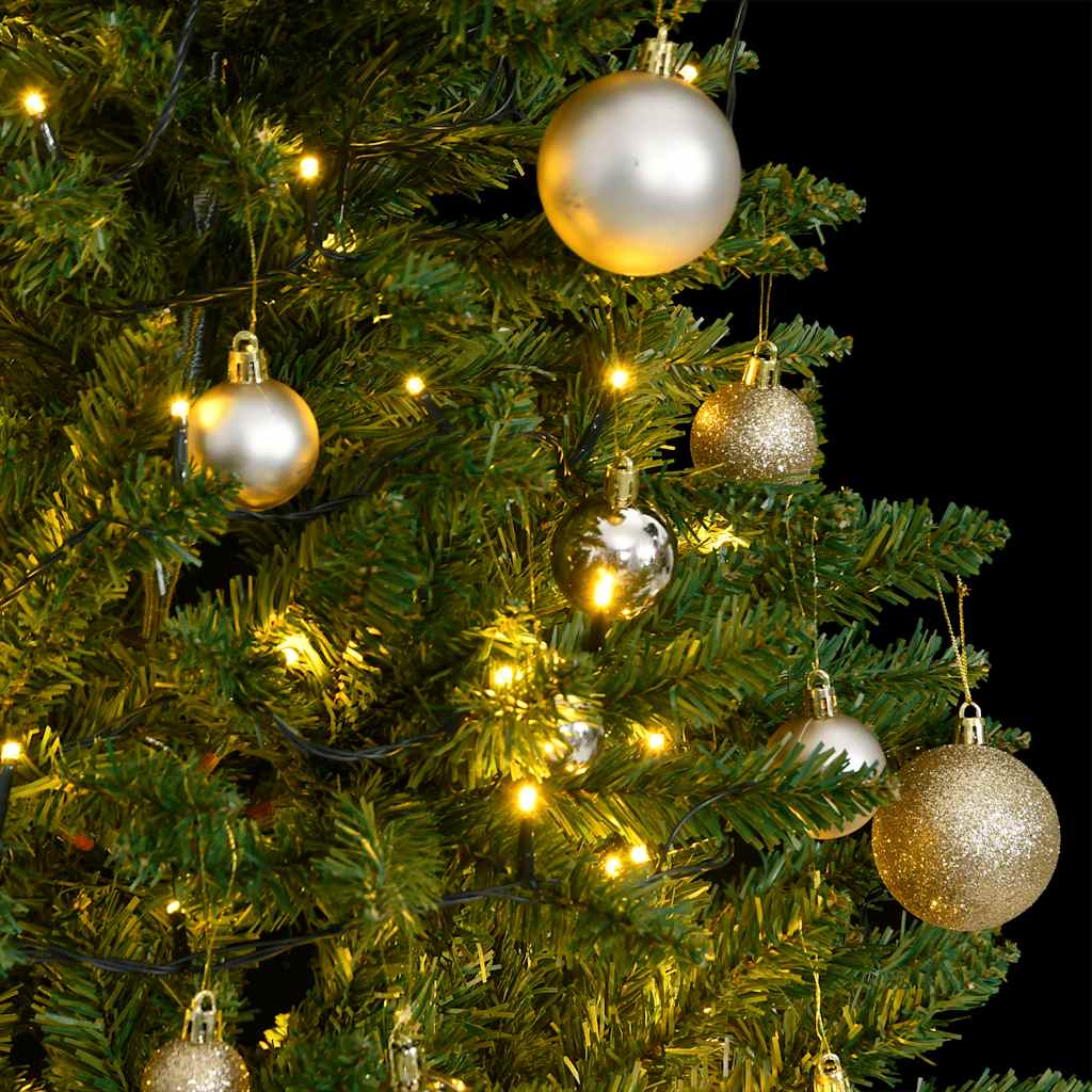 Albero Natale Incernierato con 150 LED e Palline 120 cmcod mxl 84000
