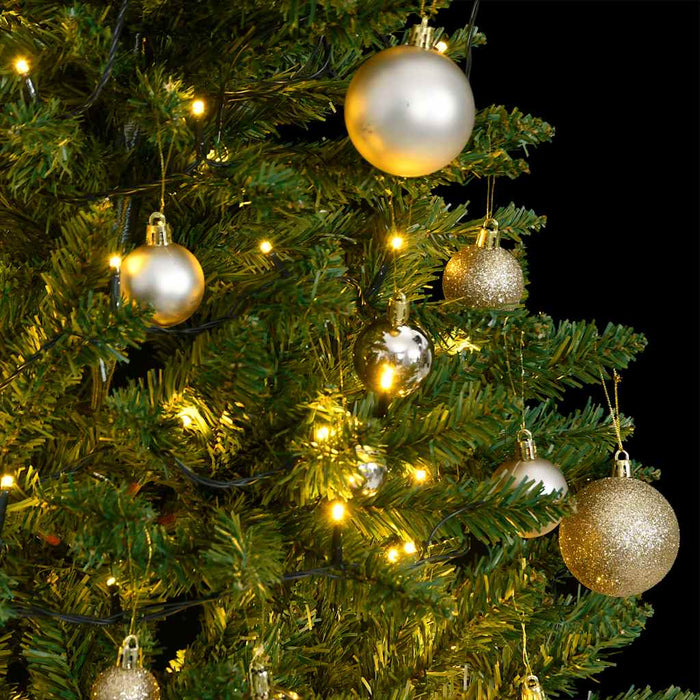 Albero Natale Incernierato con 150 LED e Palline 120 cmcod mxl 84000