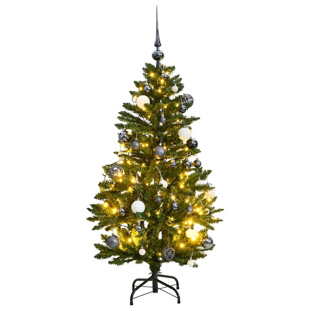 Albero Natale Incernierato con 150 LED e Palline 120 cmcod mxl 107980