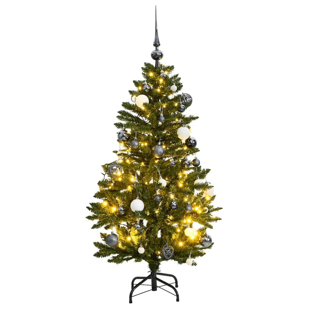 Albero Natale Incernierato con 150 LED e Palline 150 cmcod mxl 84001