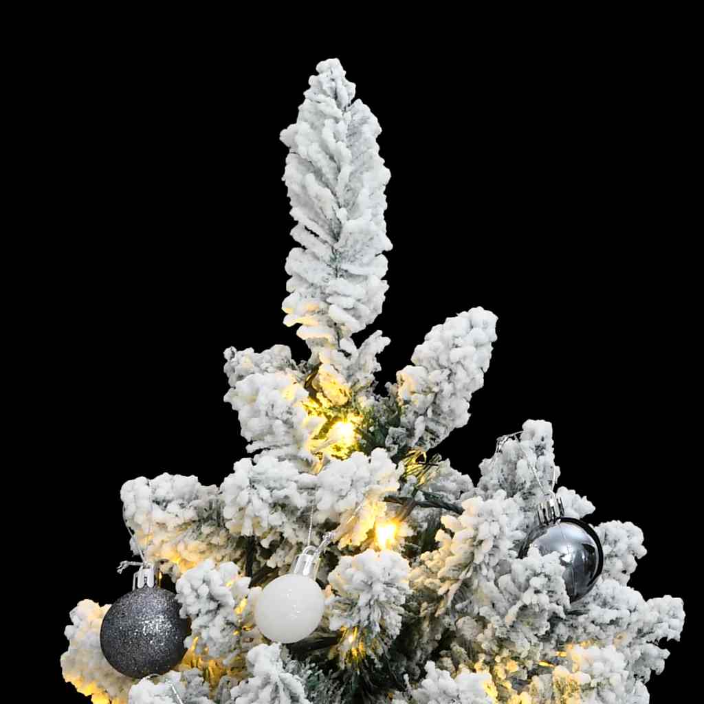 Albero Natale Incernierato con 150 LED e Palline 120 cm 3210105