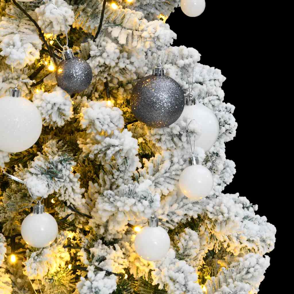 Albero Natale Incernierato con 150 LED e Palline 120 cm 3210105