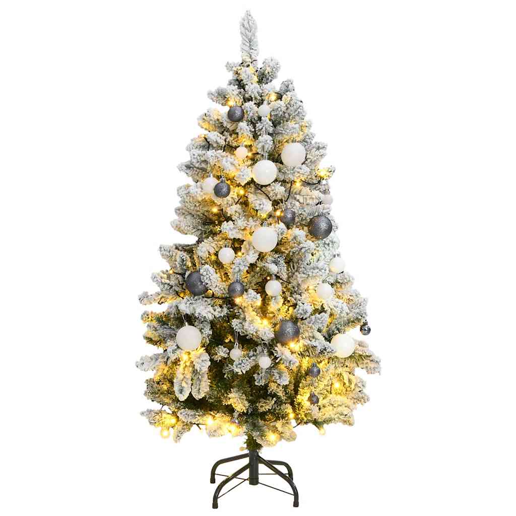 Albero Natale Incernierato con 150 LED e Palline 150 cmcod mxl 131868