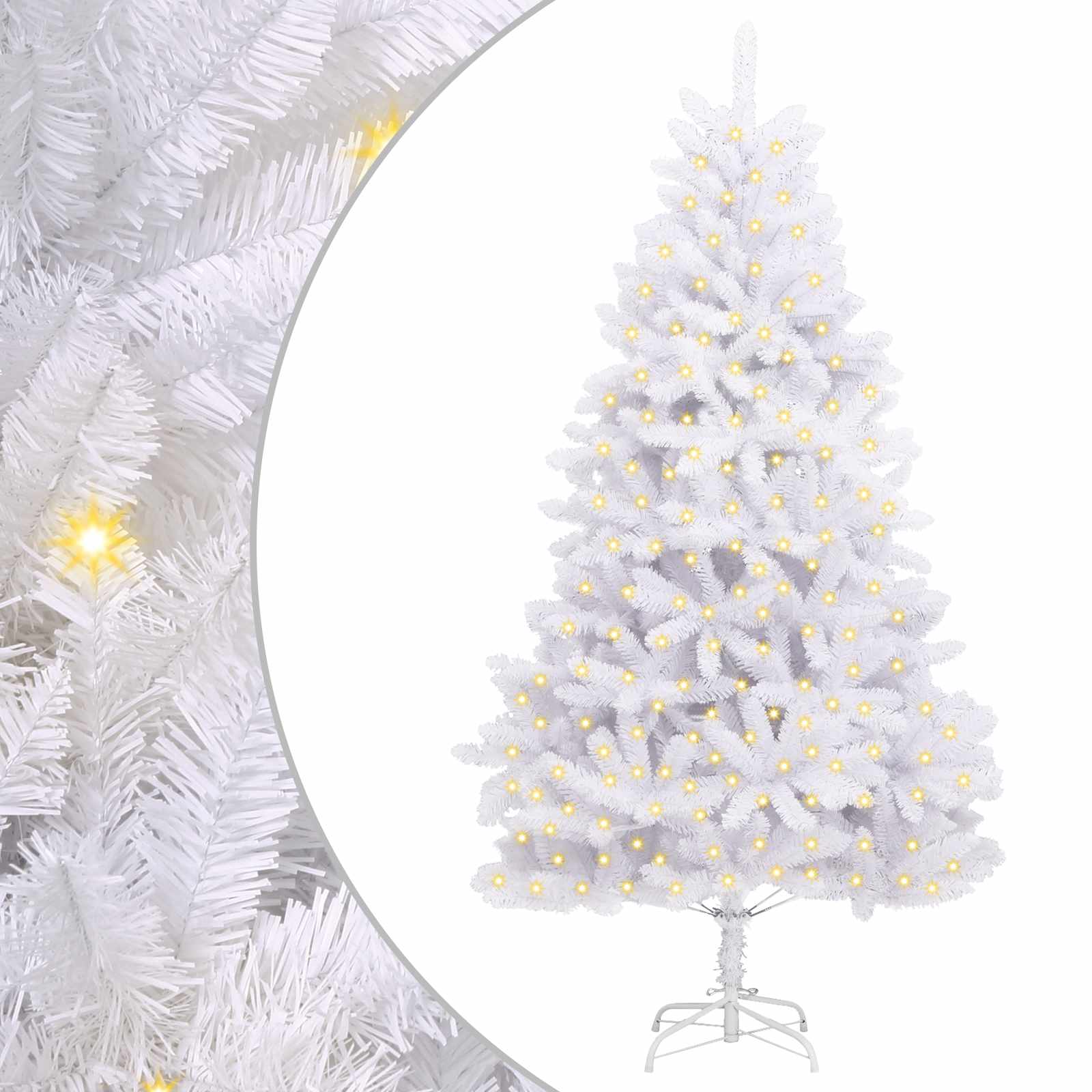 Albero di Natale artificiale Bianco 240 cm PVC e Metallo 3210117