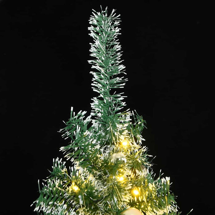 Albero di Natale Artificiale con 300 LED Palline e Neve 240 cm 3210127