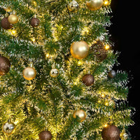 Albero di Natale Artificiale con 300 LED Palline e Neve 240 cm 3210127