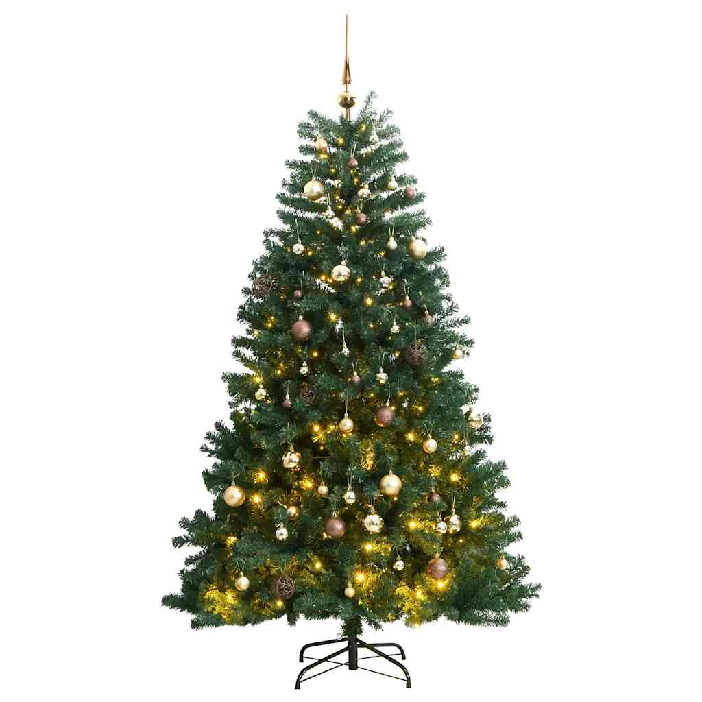 Albero Natale Incernierato con 300 LED e Palline 180 cmcod mxl 83917