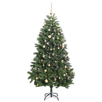 Albero Natale Incernierato con 300 LED e Palline 300 cm 3210132