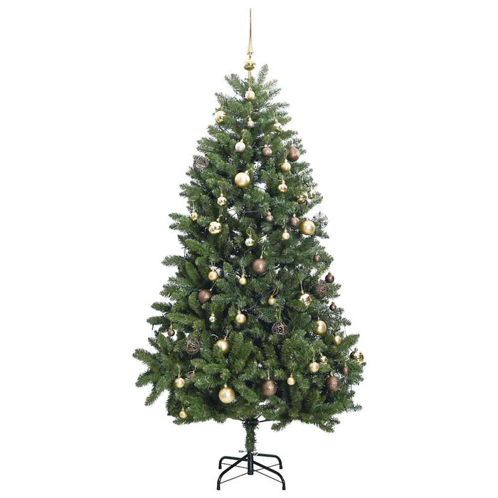 Albero Natale Incernierato con 300 LED e Palline 300 cm 3210132