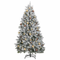Albero Natale Incernierato con 300 LED e Palline 180 cm 3210138