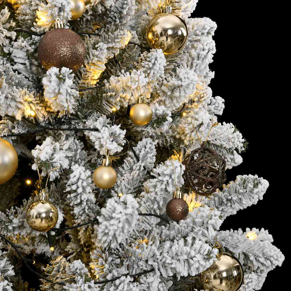 Albero Natale Incernierato con 300 LED e Palline 210 cm 3210139