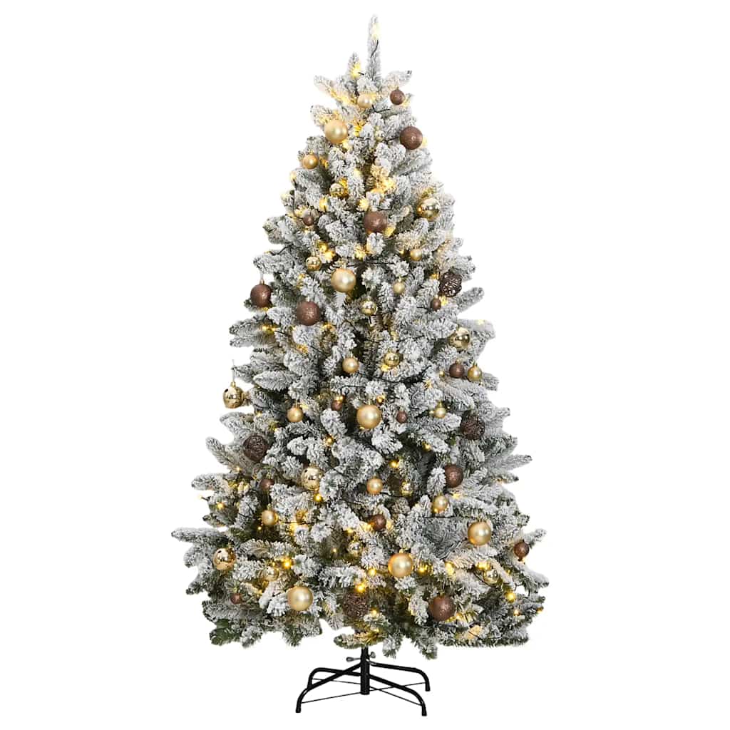 Albero Natale Incernierato con 300 LED e Palline 240 cmcod mxl 84169