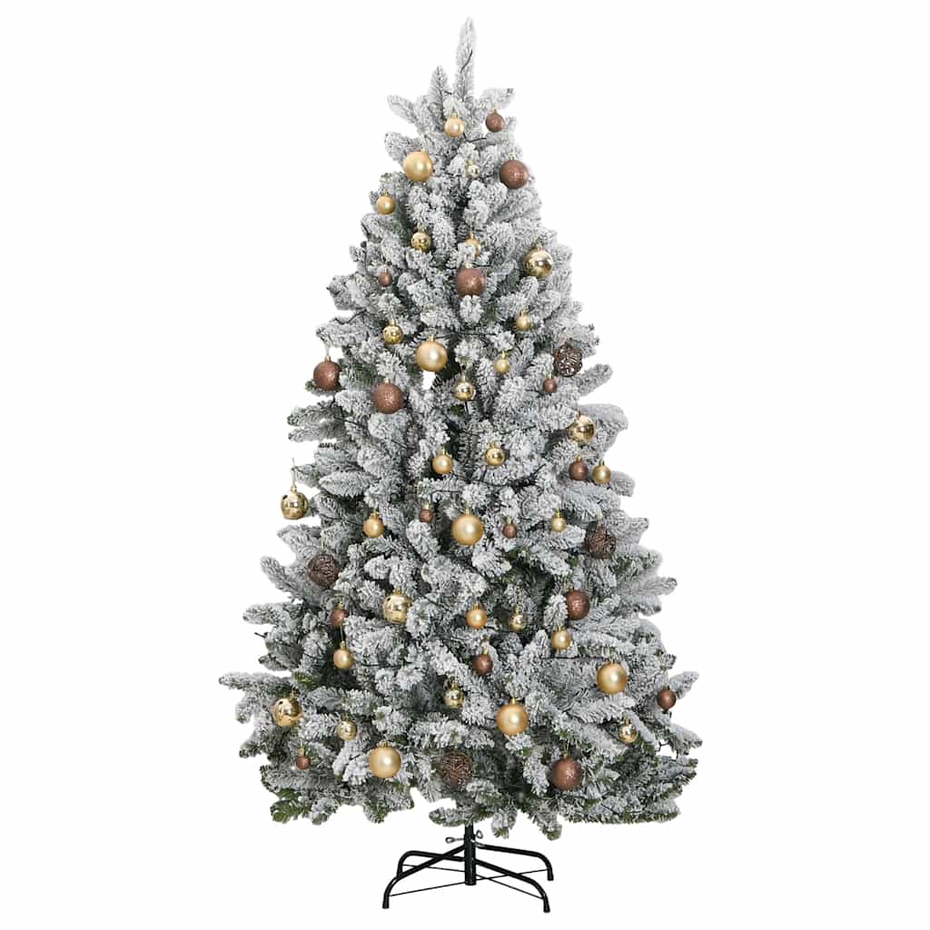 Albero Natale Incernierato con 300 LED e Palline 240 cm 3210140