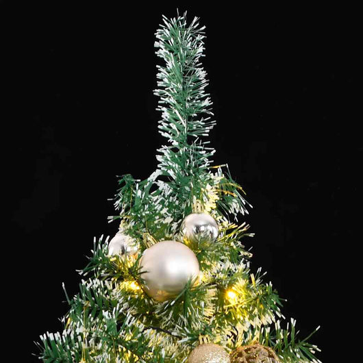 Albero di Natale Artificiale con 300 LED Palline e Neve 180 cm 3210143