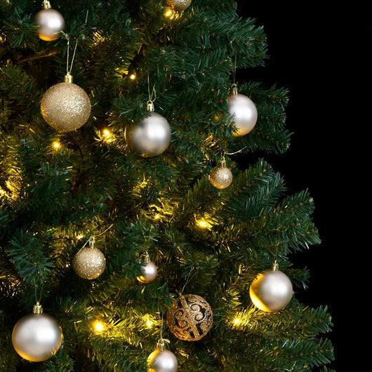 Albero Natale Incernierato con 300 LED e Palline 210 cm 3210147