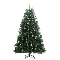 Albero Natale Incernierato con 300 LED e Palline 240 cm 3210148