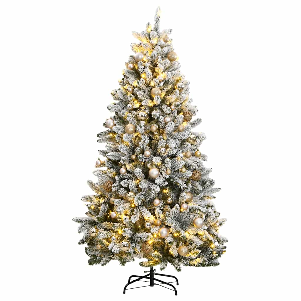 Albero Natale Incernierato con 300 LED e Palline 180 cmcod mxl 84298