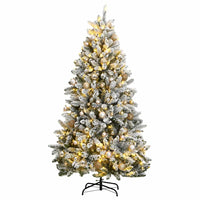 Albero Natale Incernierato con 300 LED e Palline 180 cmcod mxl 84298