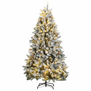 Albero Natale Incernierato con 300 LED e Palline 180 cmcod mxl 84298