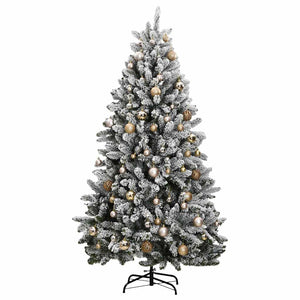 Albero Natale Incernierato con 300 LED e Palline 240 cm 3210158