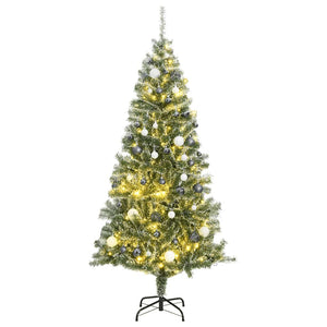 Albero di Natale Artificiale con 300 LED Palline e Neve 180 cmcod mxl 83916
