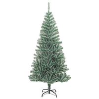 Albero di Natale Artificiale con 300 LED Palline e Neve 210 cm 3210162