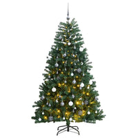 Albero Natale Incernierato con 300 LED e Palline 210 cmcod mxl 131872