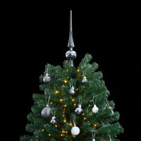 Albero Natale Incernierato con 300 LED e Palline 240 cm