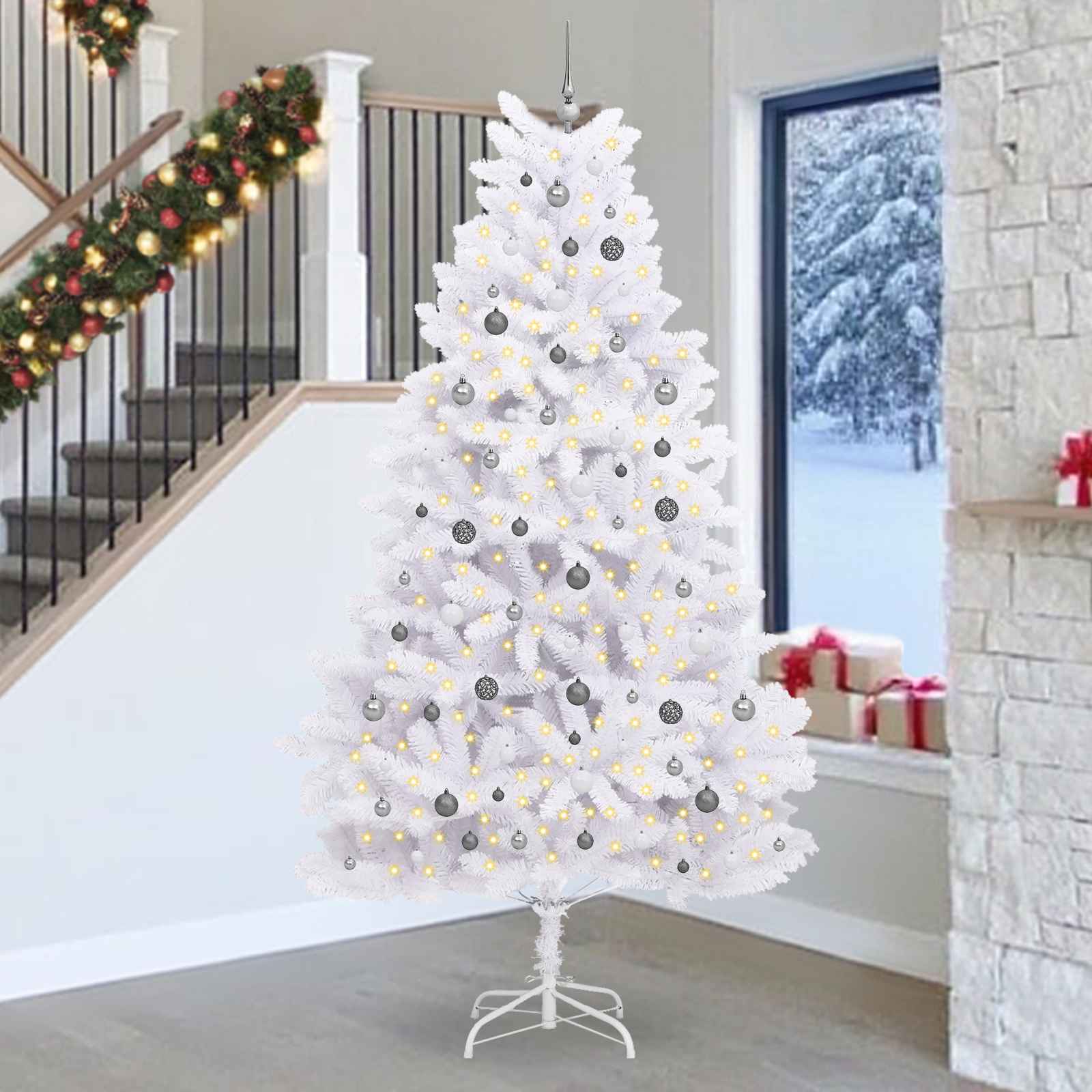 Albero di Natale artificiale Bianco 128 x 128 x 270 cm 3210172