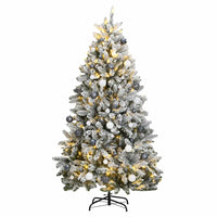 Albero Natale Incernierato con 300 LED e Palline 210 cmcod mxl 84292