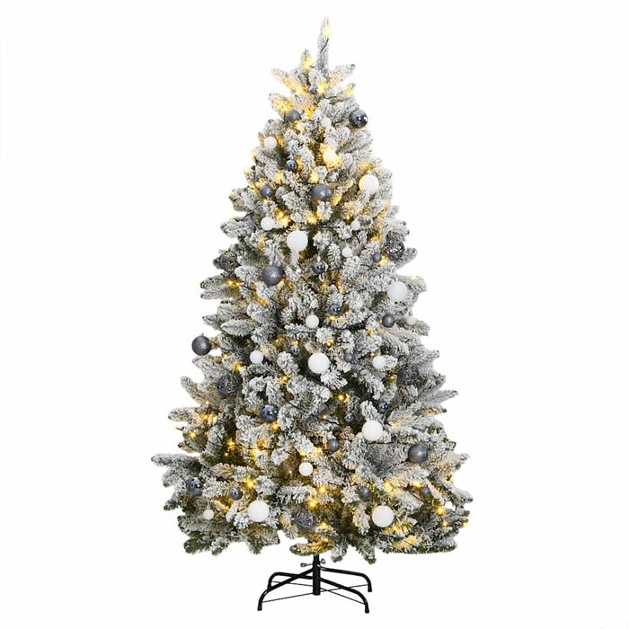Albero Natale Incernierato con 300 LED e Palline 210 cmcod mxl 84292