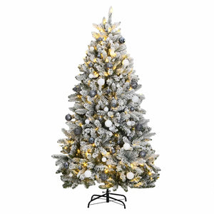 Albero Natale Incernierato con 300 LED e Palline 240 cmcod mxl 108269