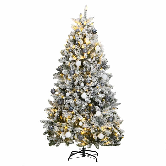 Albero Natale Incernierato con 300 LED e Palline 240 cmcod mxl 108269