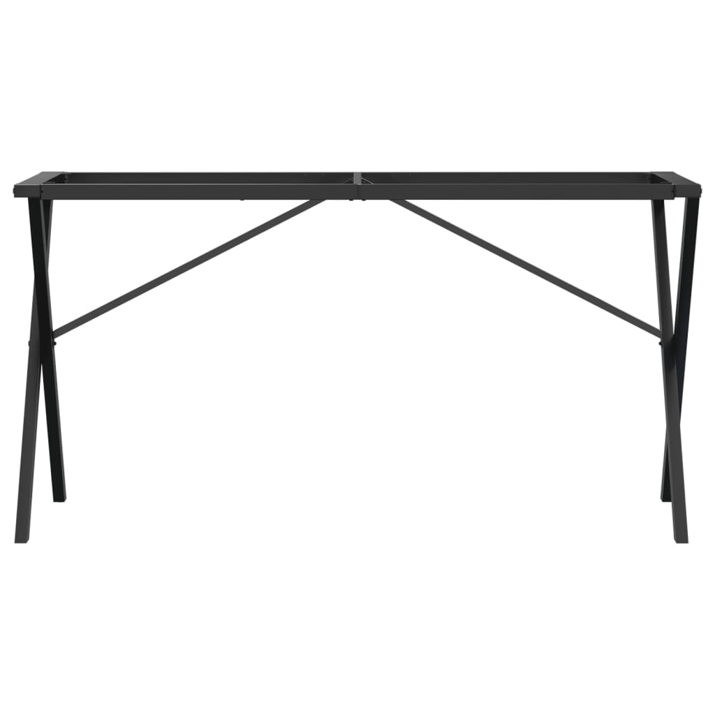 Telaio Gambe a X per Tavolo da Pranzo 120x60x73 cm in Acciaio 357910