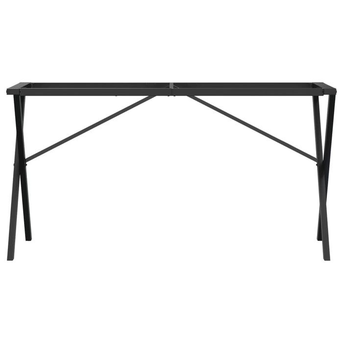 Telaio Gambe a X per Tavolo da Pranzo 120x60x73 cm in Acciaio 357910