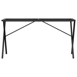 Telaio Gambe a X per Tavolo da Pranzo 140x60x73 cm in Acciaio