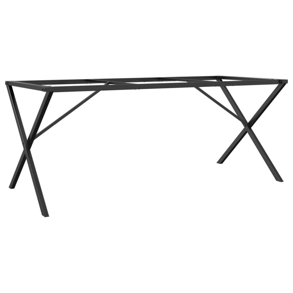 Telaio Gambe a X per Tavolo da Pranzo 160x80x73 cm in Acciaio