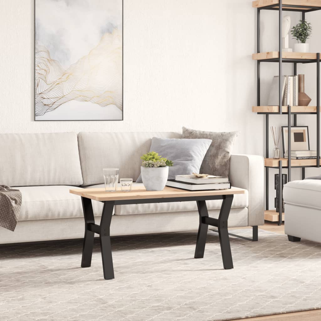 Telaio Gambe a Y per Tavolino da Salotto 80x40x43 cm in Acciaio