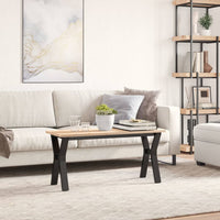 Telaio Gambe a Y per Tavolino da Salotto 90x30x43 cm in Acciaio